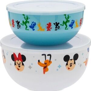 Disney Character Bowls Set Mouse Wares Brand New